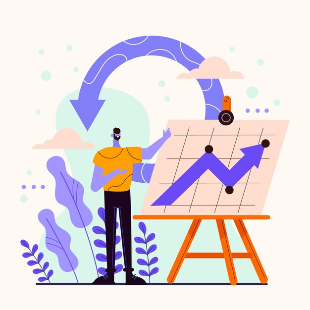 Ilustración de resumen de diseño plano dibujado a mano
