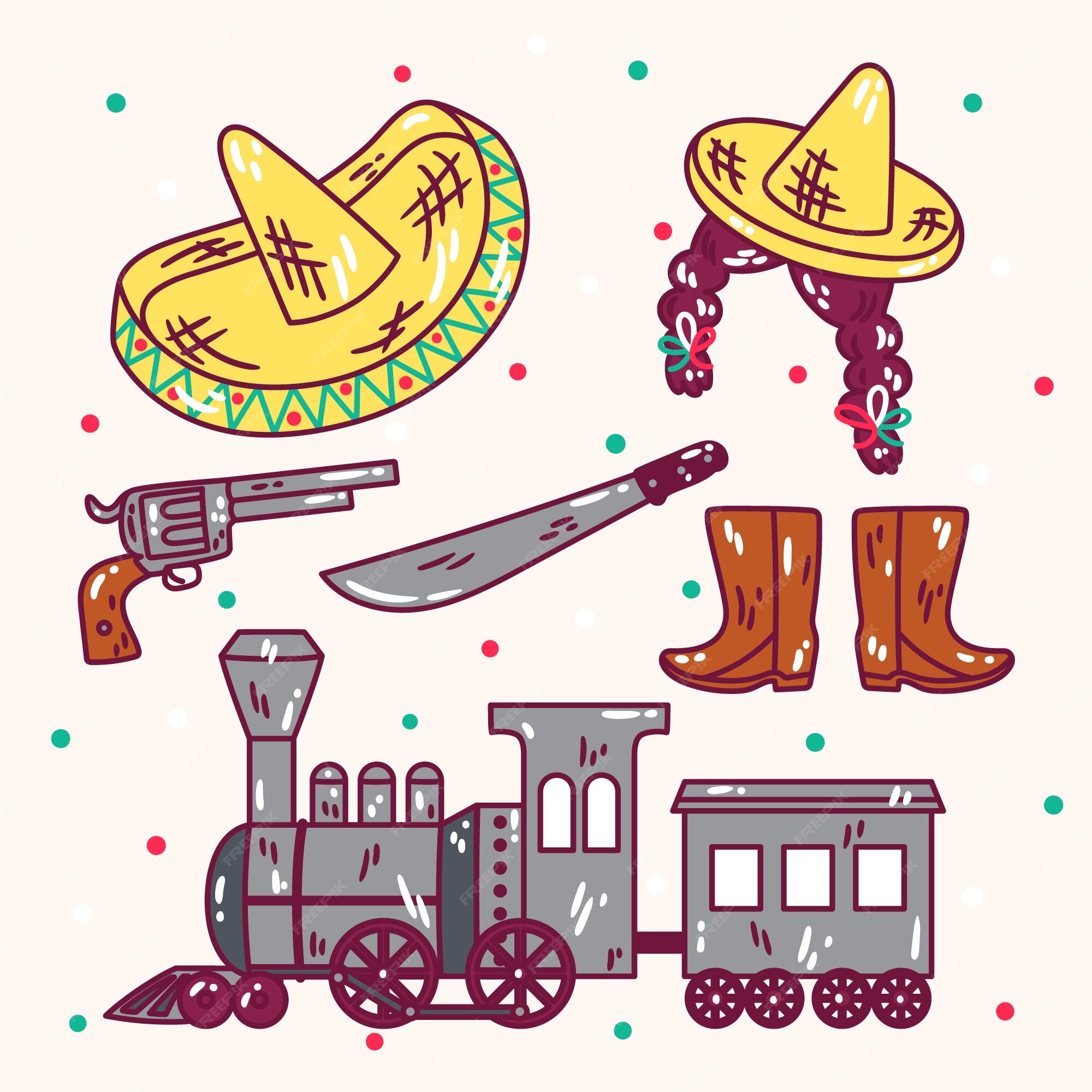 Ilustración de revolución mexicana dibujada a mano | Vector Gratis