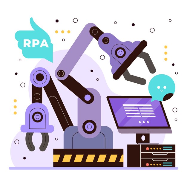 Ilustración de rpa de diseño plano dibujado a mano