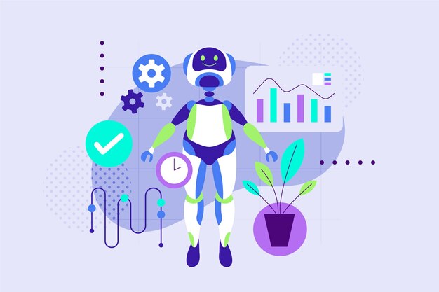 Ilustración de rpa de diseño plano dibujado a mano
