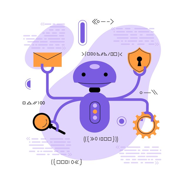 Ilustración de rpa de diseño plano dibujado a mano