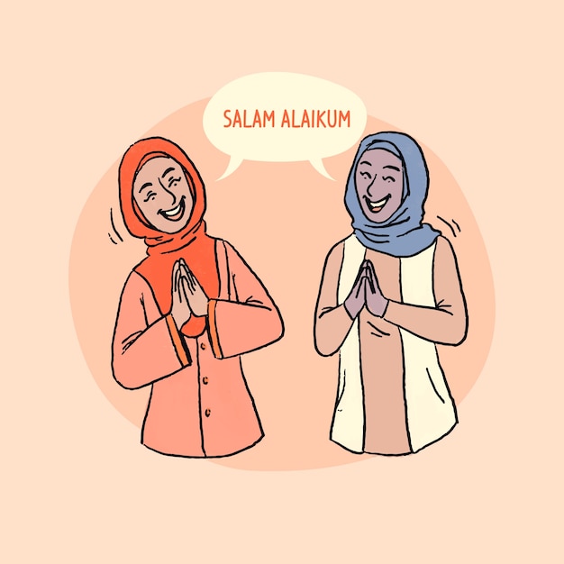 Ilustración de salam dibujado a mano