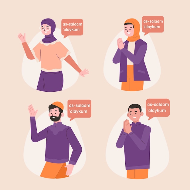Ilustración de salam de diseño plano dibujado a mano