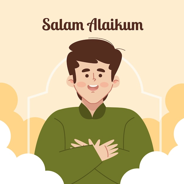 Vector gratuito ilustración de salam de diseño plano dibujado a mano