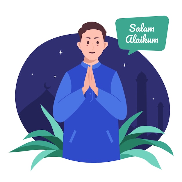 Ilustración de salam de diseño plano dibujado a mano