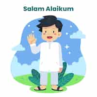 Vector gratuito ilustración de salam de diseño plano dibujado a mano