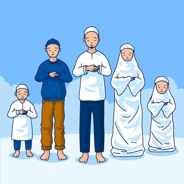Ilustración de salat dibujada a mano