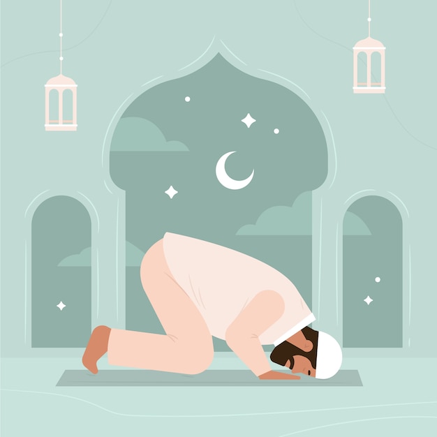 Vector gratuito ilustración de salat de diseño plano dibujado a mano