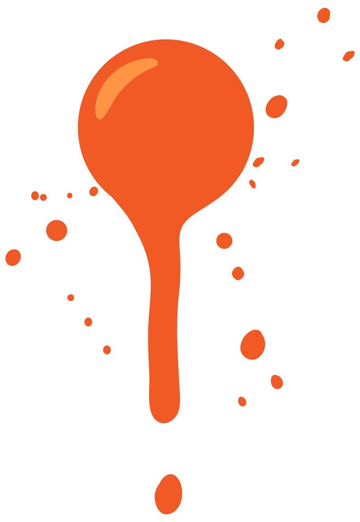 Vector gratuito ilustración de salpicaduras de pintura naranja vibrante