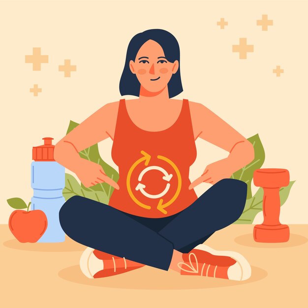 Ilustración de salud dibujada a mano