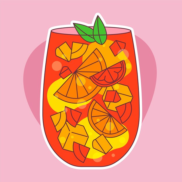 Ilustración de sangría en estilo dibujado a mano