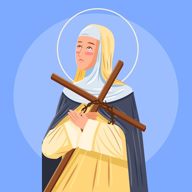 Vector gratuito ilustración de santa rosa de lima