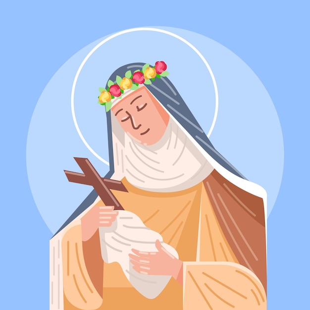 Ilustración de santa rosa de lima