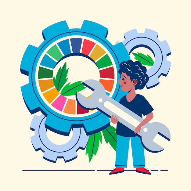 Ilustración sdg dibujada a mano
