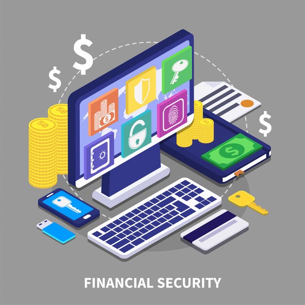 Ilustración de seguridad financiera