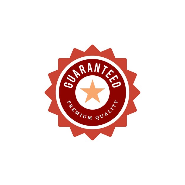 Ilustración de sello de calidad premium garantizada