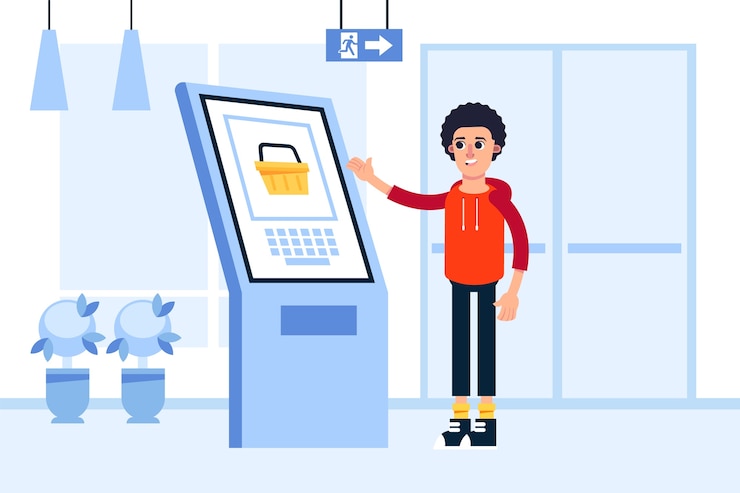Vector gratuito ilustración de señalización digital de diseño plano