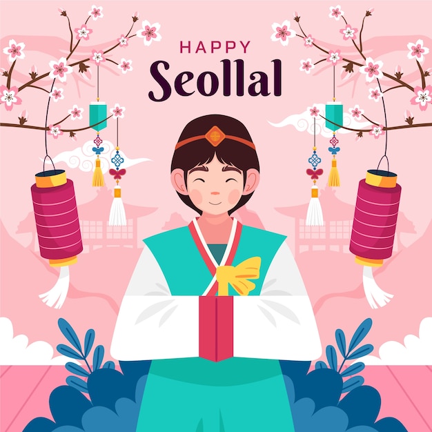 Vector gratuito ilustración de seollal plano