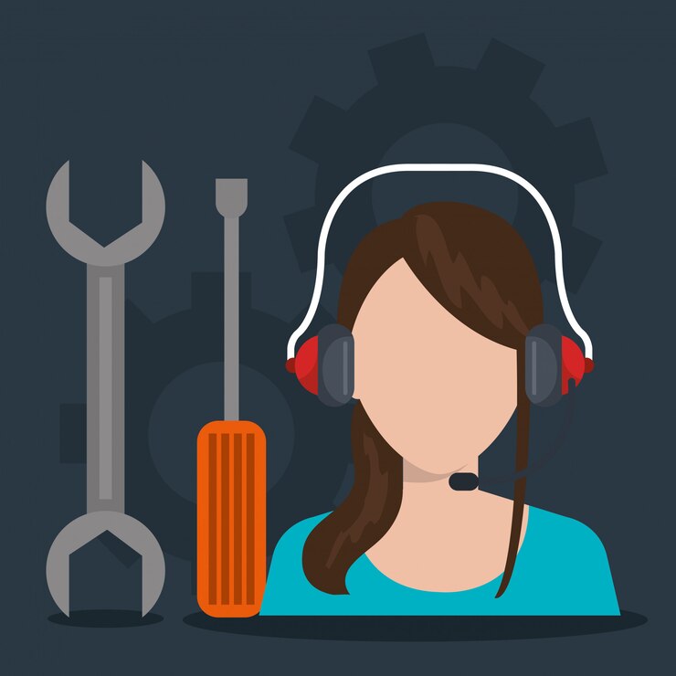 Vector gratuito ilustración del servicio de call center