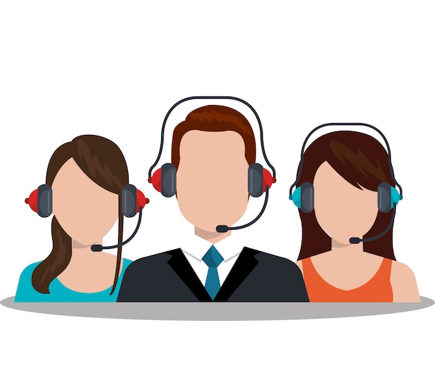 Ilustración Del Servicio De Call Center Vector Gratis