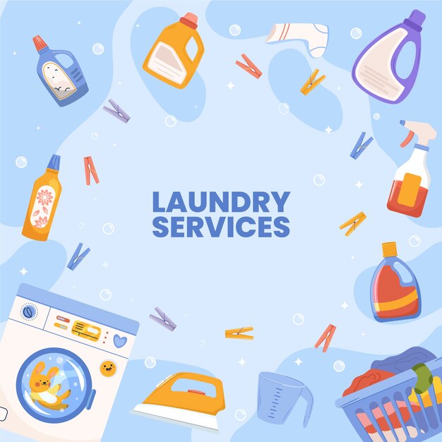 Ilustración del servicio de lavandería