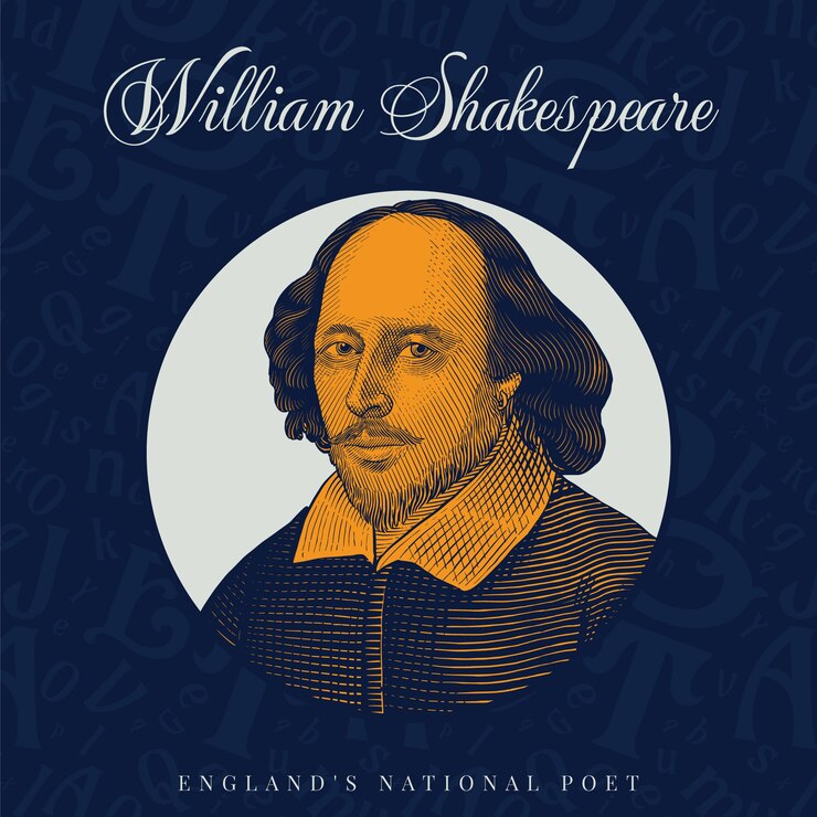 Vector gratuito ilustración de shakespeare dibujada a mano