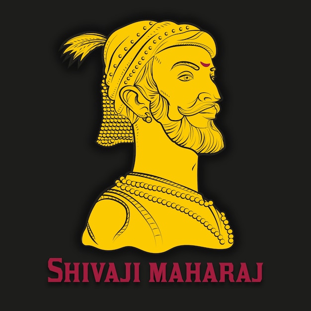 Vector gratuito ilustración de shivaji maharaj