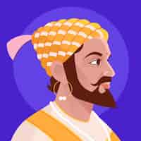 Vector gratuito ilustración de shivaji maharaj