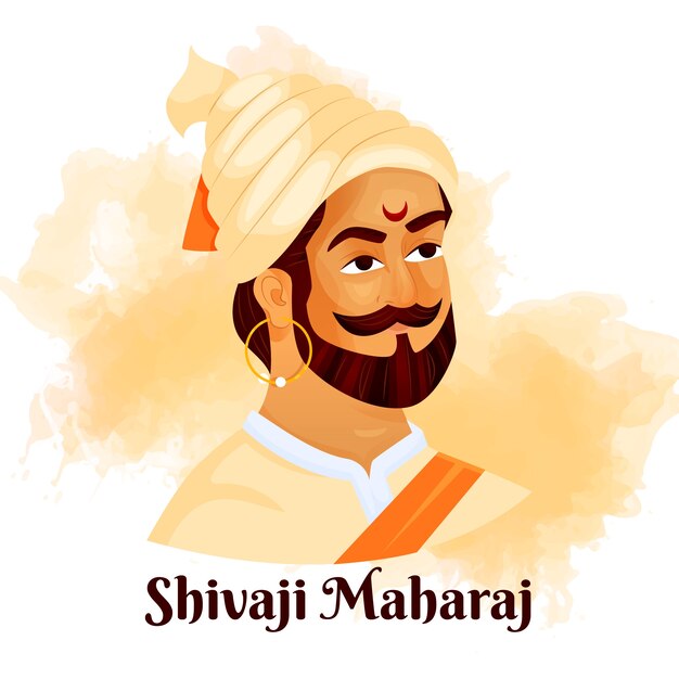 Ilustración de shivaji maharaj