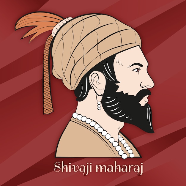 Ilustración de shivaji maharaj