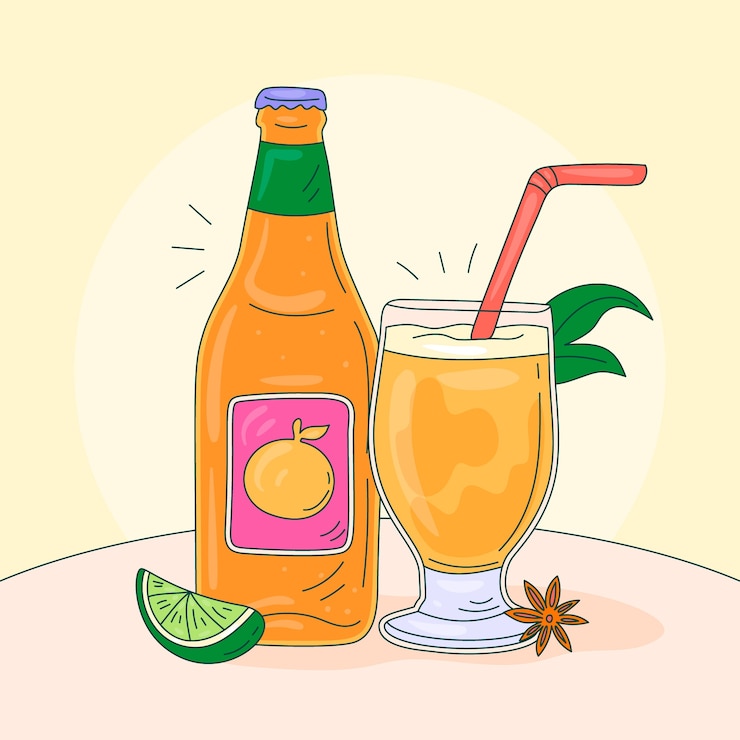 Vector gratuito ilustración de sidra dibujada a mano