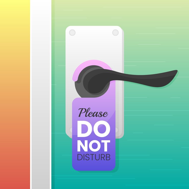 Vector gratuito ilustración de signo de no molestar degradado