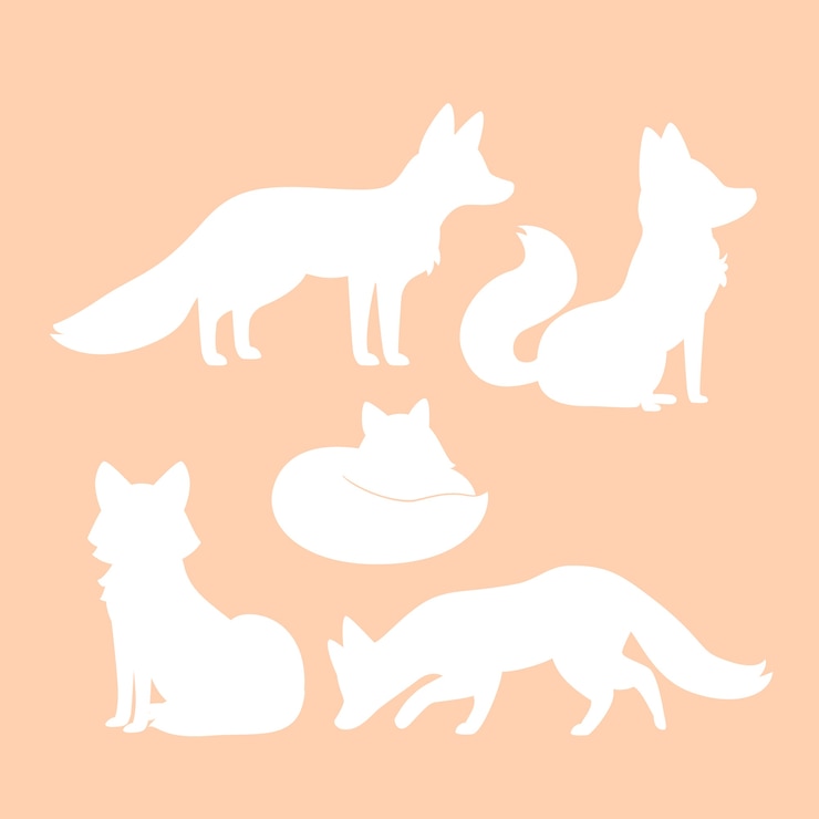Vector gratuito ilustración de silueta animal dibujada a mano