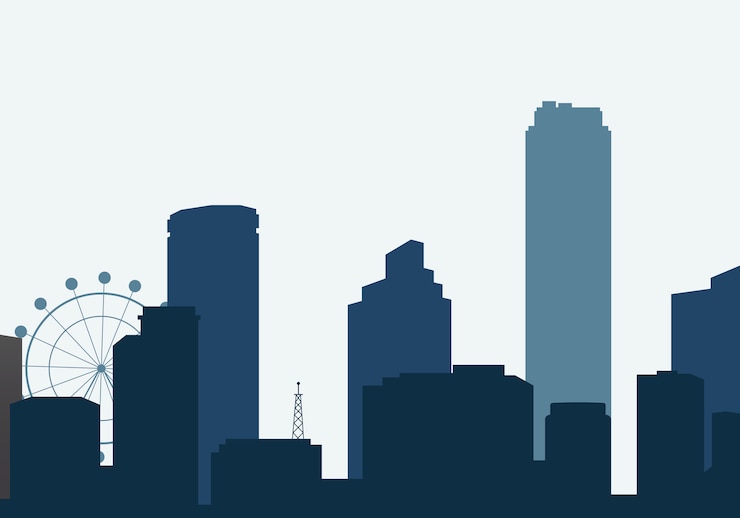 Vector gratuito ilustración de la silueta del horizonte