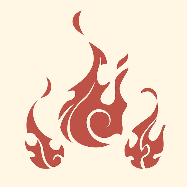 Ilustración de silueta de llama de diseño plano