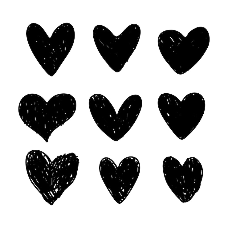 Vector gratuito ilustración de símbolo de corazón dibujado a mano