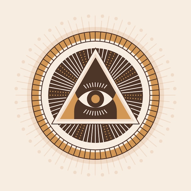 Ilustración de símbolo Illuminati