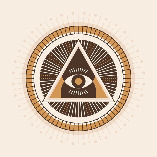Ilustración de símbolo Illuminati