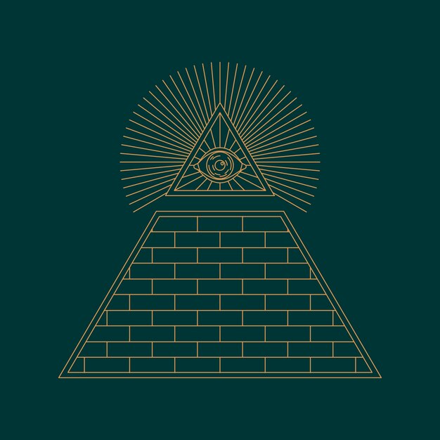 Ilustración de símbolo Illuminati