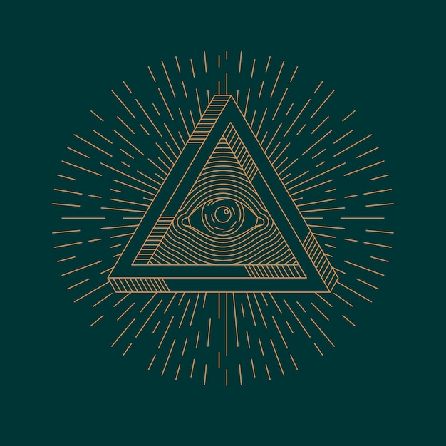 Vector gratuito ilustración de símbolo illuminati