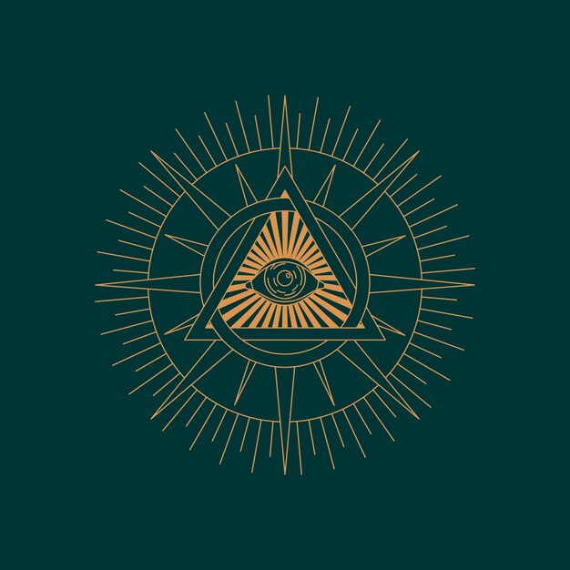 Ilustración de símbolo Illuminati