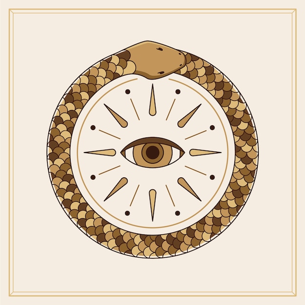 Vector gratuito ilustración del símbolo de ouroboros