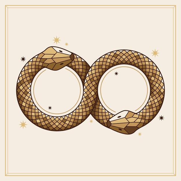 Ilustración del símbolo de Ouroboros
