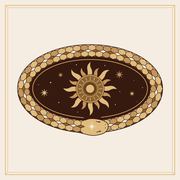 Ilustración del símbolo de Ouroboros