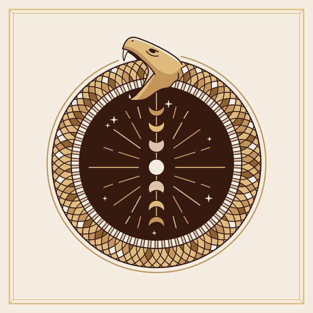 Ilustración del símbolo de Ouroboros