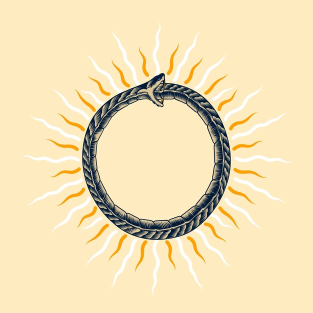 Ilustración del símbolo de Ouroboros