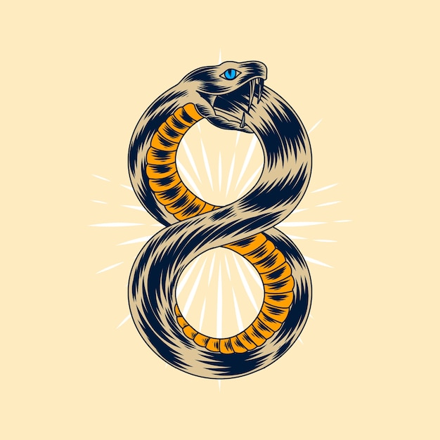 Vector gratuito ilustración del símbolo de ouroboros