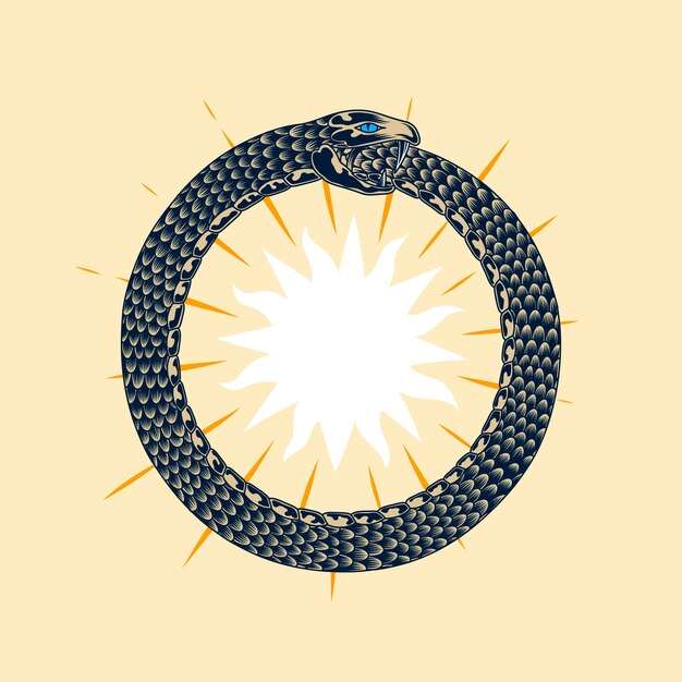 Ilustración del símbolo de Ouroboros