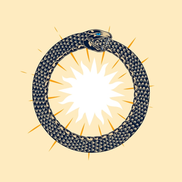 Ilustración del símbolo de Ouroboros