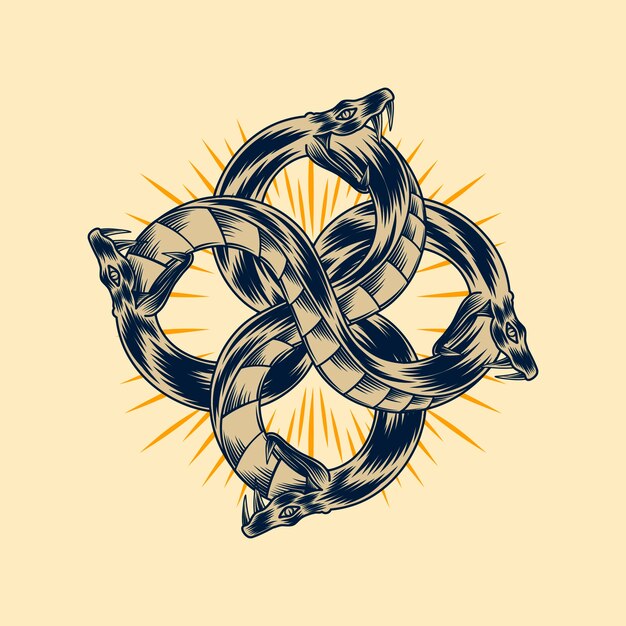 Ilustración del símbolo de Ouroboros